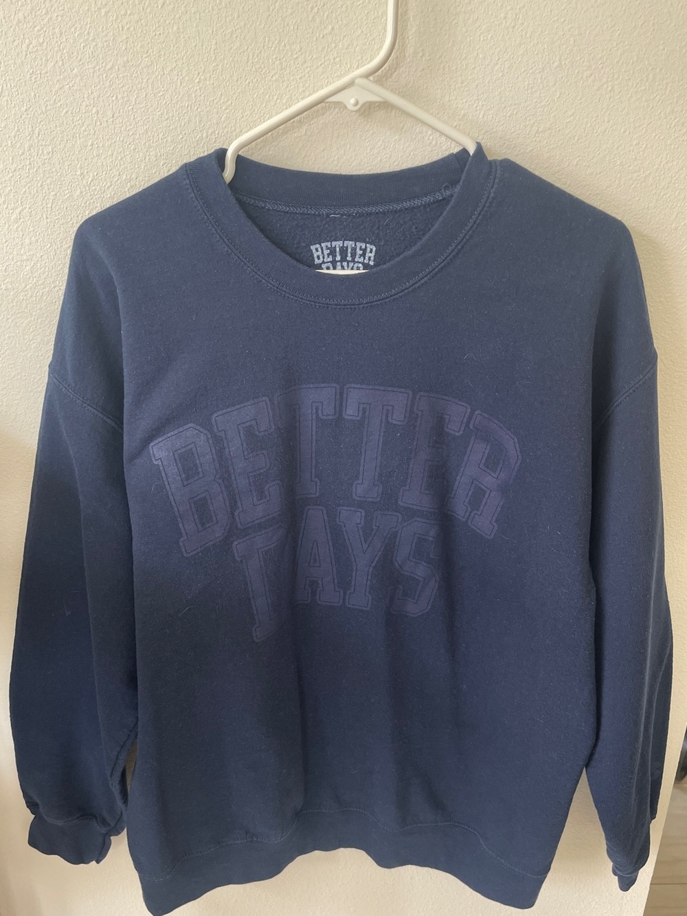 Women’s Navy Crewneck Sweatshirt - Better Days